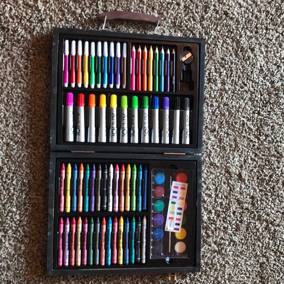 Art 101 Other - Art 101 64 Piece Coloring Set Wooden Briefcase